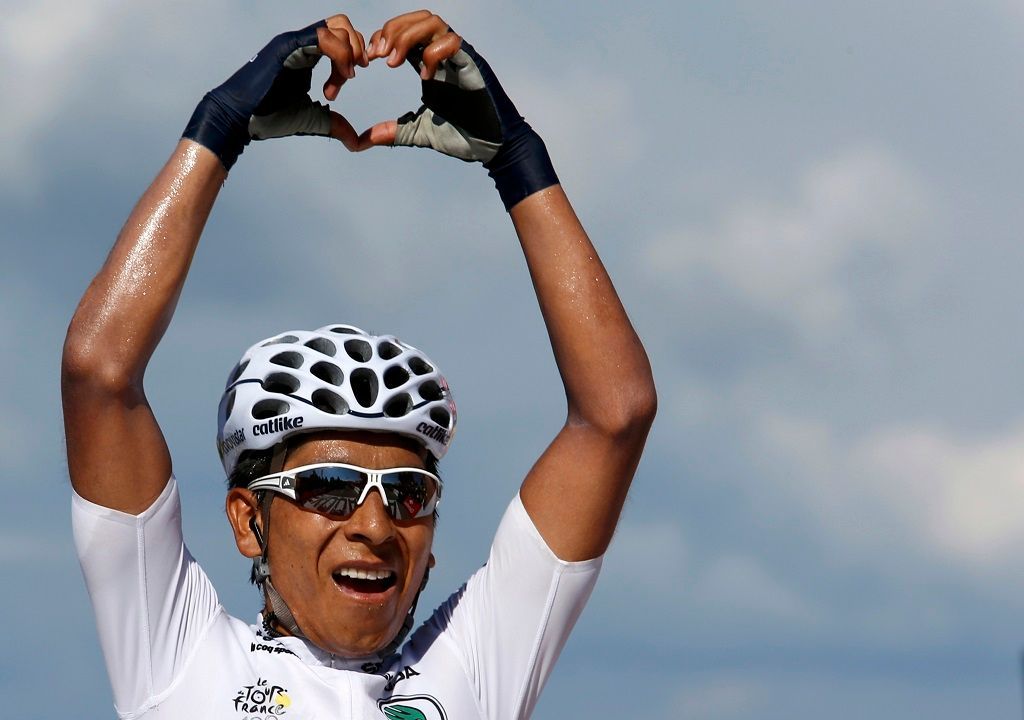 20. etapa Tour de France 2013 (Nairo Quintana a jeho radost)