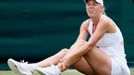 Zraněná Caroline Wozniacká ve druhém kole Wimbledonu 2013