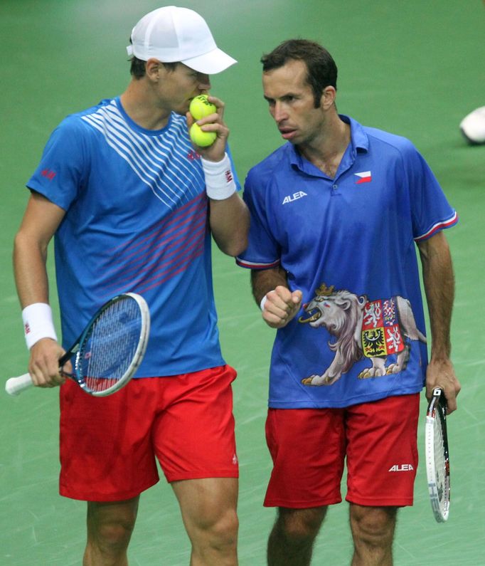 Tenis, DC, Česko - Argentina: čtyřhra - Tomáš Berdych a Radek Štěpánek