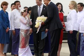 Foto: Obama v Barmě, jako první prezident USA v dějinách