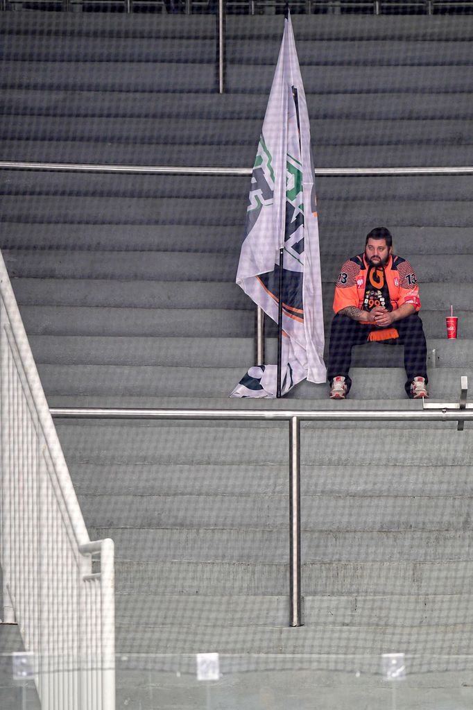 Fanoušek Štýrského Hradce v hokejové Lize mistrů.