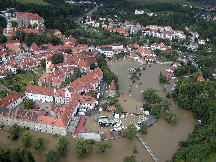 Foto: Tak před 10 lety vypadaly povodně v Českém Krumlově - !!!Nepoužívat fotografie v článcích!!!