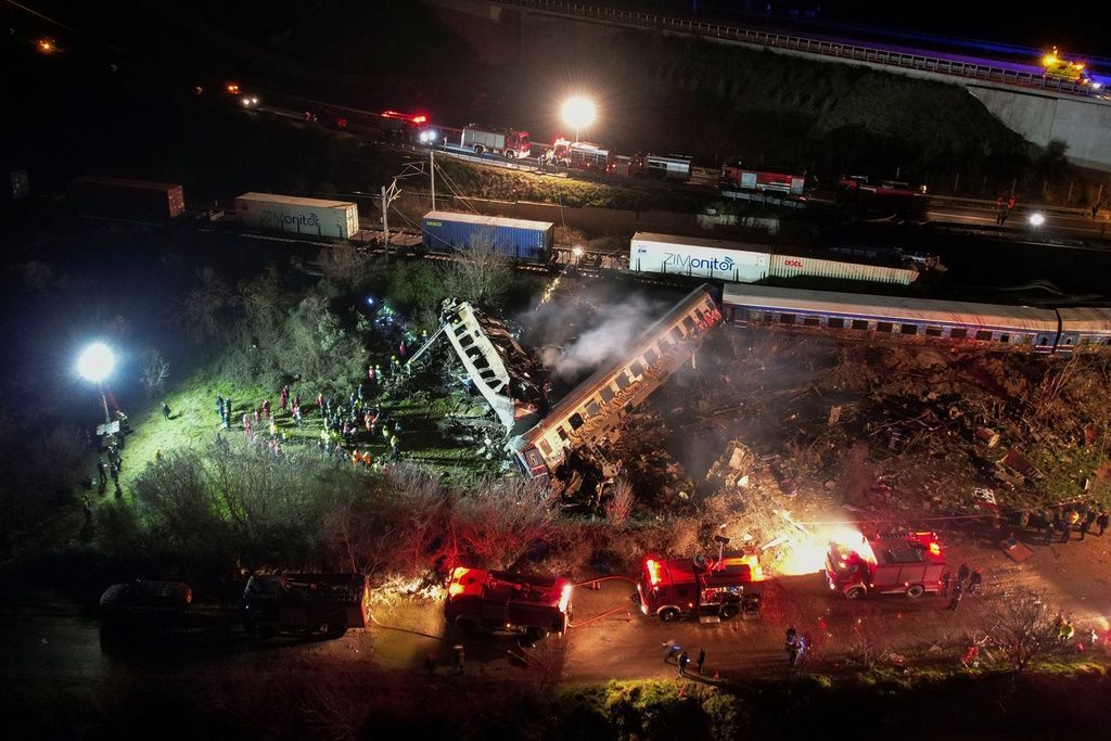 Řecko vlak nehoda neštěstí