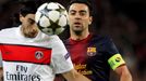 Fotbal: Barcelona - Paris St. Germain: Xavi (vzadu) - Javier  Pastore