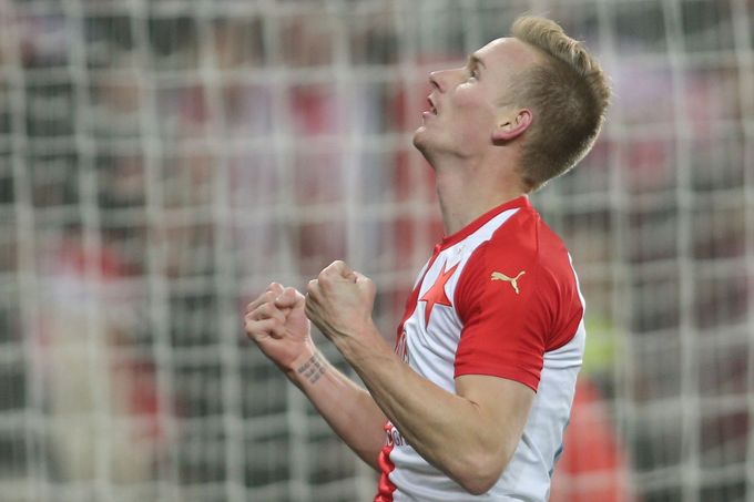 Petr Ševčík v zápase 16. kola Slavia - Teplice