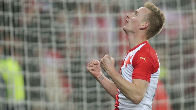 Petr Ševčík v zápase 16. kola Slavia - Teplice