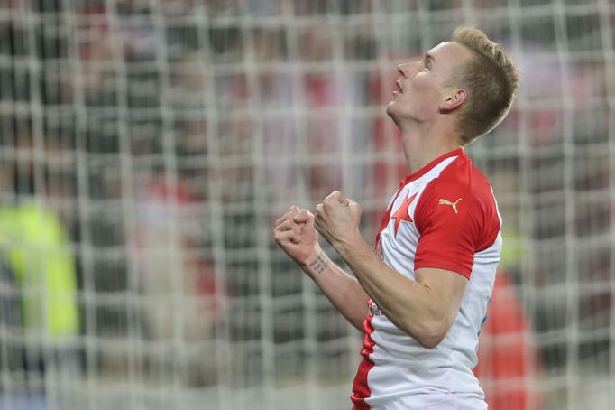 Petr Ševčík v zápase 16. kola Slavia - Teplice