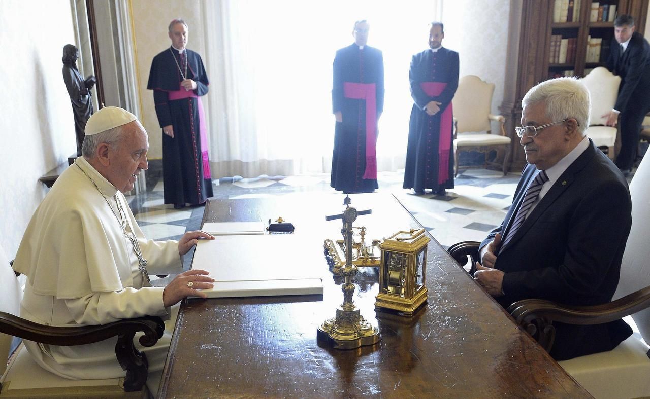 Papež František a palestinský prezident Mahmúd Abbás