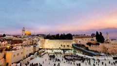 Zeď nářků - Chrámová hora v Jeruzalémě