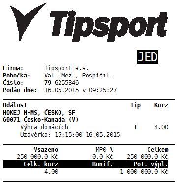 Tikety MS hokej 2015 - Čr Kanada
