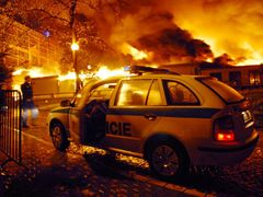 Požár levého křídla Průmyslového paláce