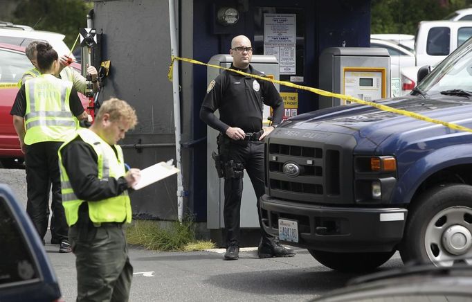 Policie na místě činu po střelbě v americkém Seattlu.