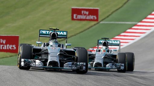F1, VC USA 2014: Nico Rosberg a Lewis Hamilton, Mercedes