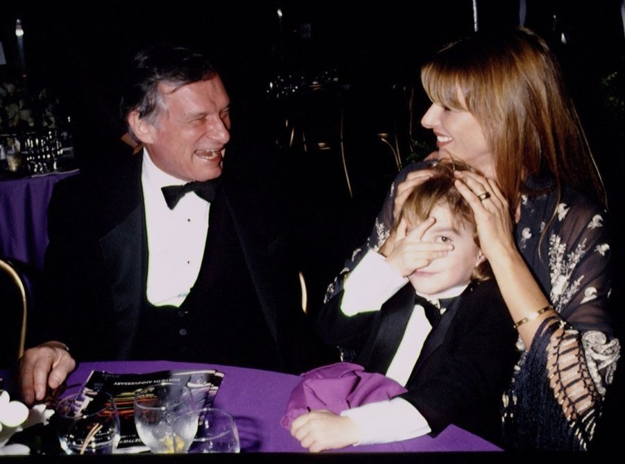 Hugh Hefner s manželkou Kimberley a synem Marstonem