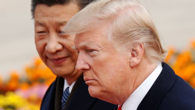Americký prezident Donald Trump a čínský prezident Si Ťin-pching.