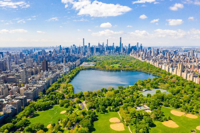 Pohled na Central Park v New Yorku.