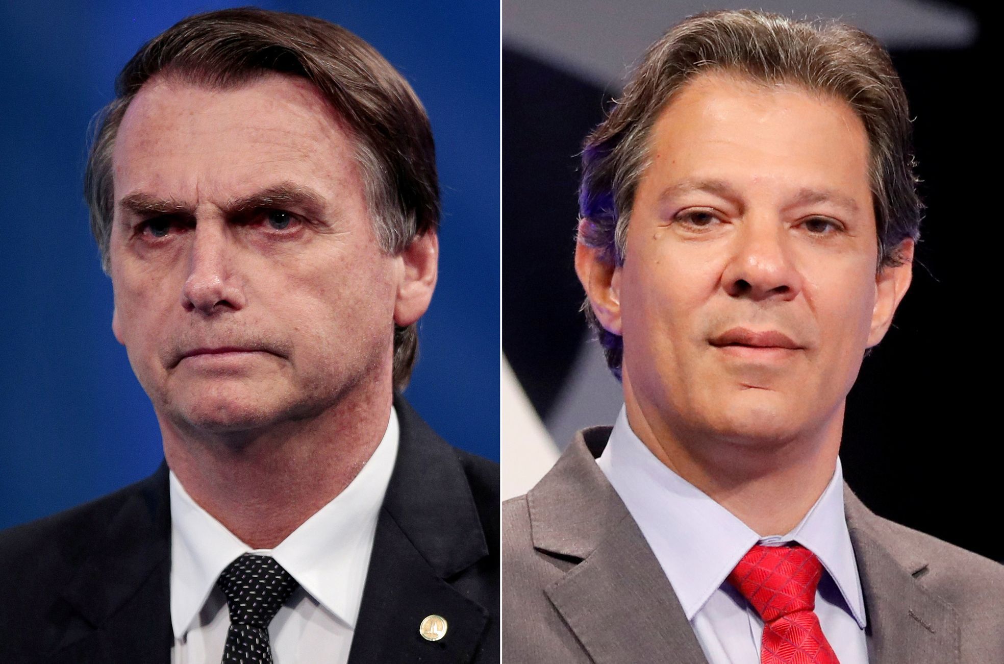 Favorité prezidentských voleb v Brazílii Jair Bolsonaro a Fernando Haddad