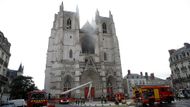 Požár katedrály v Nantes