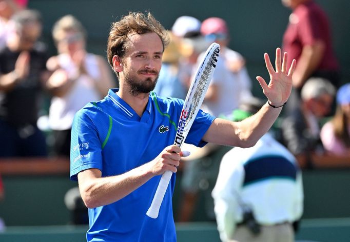 Daniil Medveděv na Indian Wells 2023.