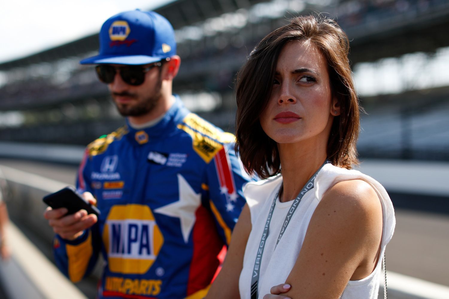 Indy 500 2018: Alexander Rossi a přítelkyně Kelly