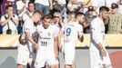 fotbal, Fortuna:Liga 2018/2019, Ostrava - Opava, radost hráčů Opavy