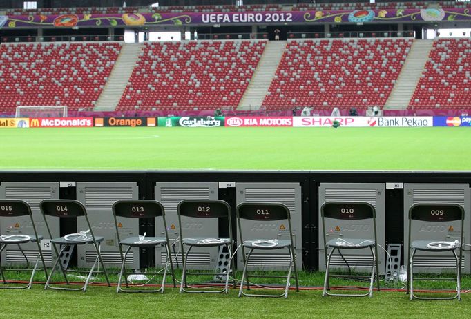 Polský Národní stadion ve Varšavě před utkáním Česká republika - Portugalsko během Eura 2012.