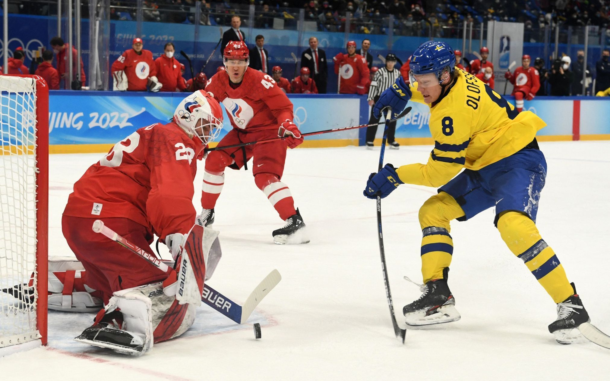 Švédsko vs. Rusko, semifinále olympijského turnaje