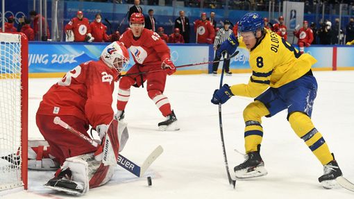 Švédsko vs. Rusko, semifinále olympijského turnaje.