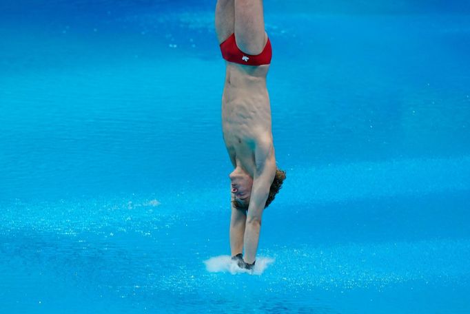 Diving - FINA Diving World Cup 2021 and Tokyo 2020 Olympics Aquatics Test Event - Tokyo Aquatics Centre, Tokyo, Japan - May 4, 2021  Canada's Rylan Wiens in action during