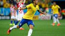 Brazil's Neymar celebrates his goal against Croatia during their 2014 World Cup opening match at the Corinthians arena in Sao Paulo June 12, 2014. REUTERS/Damir Sagolj (B