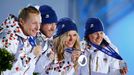 Soči 2014: Vítková, Soukalová, Soukup, Moravec (biatlon, smíšená štafeta)