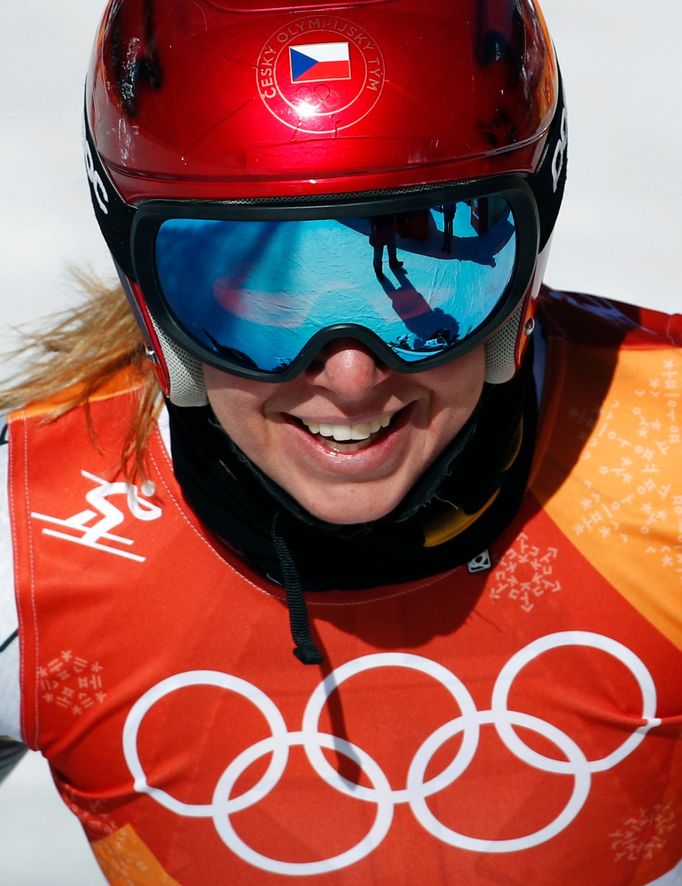 Ester Ledecká v super-G na ZOH 2018