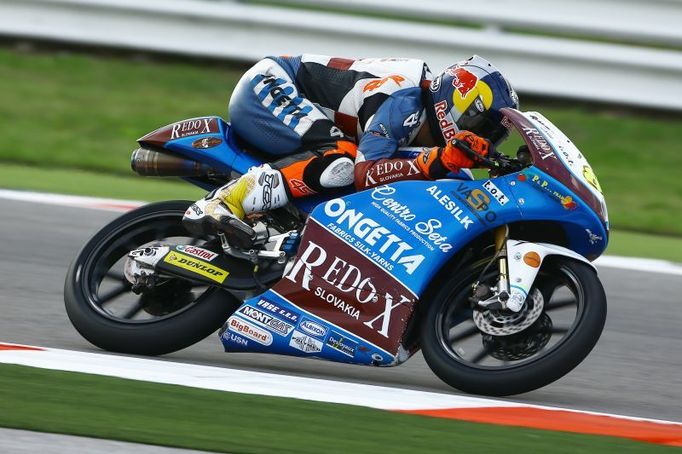 Český motocyklista Jakub Kornfeil v Moto3 ve Velké ceně San Marina 2012.