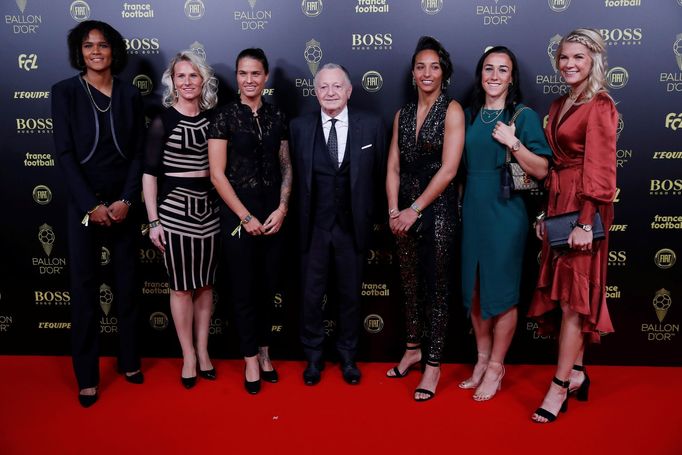 Soccer Football - The Ballon d’Or awards - Theatre du Chatelet, Paris, France - December 2, 2019   Lyon's Wendie Renard, Amandine Henry, Dzsenifer Marozsan, Sara Bouhaddi