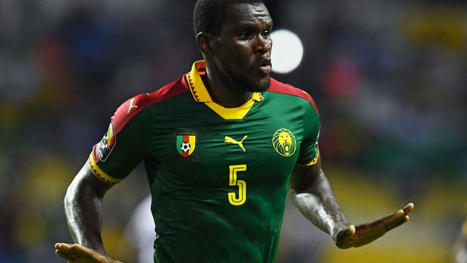 Michael Ngadeu v reprezentačním dresu Kamerunu.