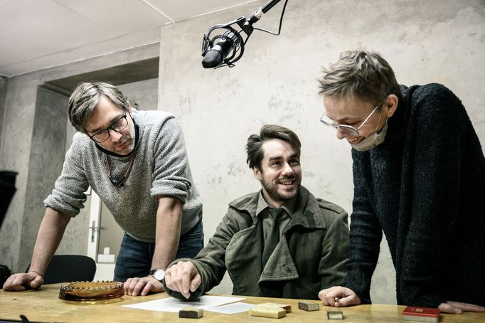 Jiří Havelka, Patrik Děrgel a dramaturgyně Marta Ljubková.