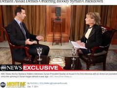 První Asadův rozhovor pro americké médium od březnového vypuknutí nepokojů.