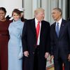 Michelle Obamová, Melania Trumpová, Donald Trump a Barack Obama