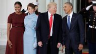 Donald Trump převzal 20. ledna otěže od Baracka Obamy. Před svou inaugurací se s ním a jeho ženou Michelle setkal v Bílém domě.