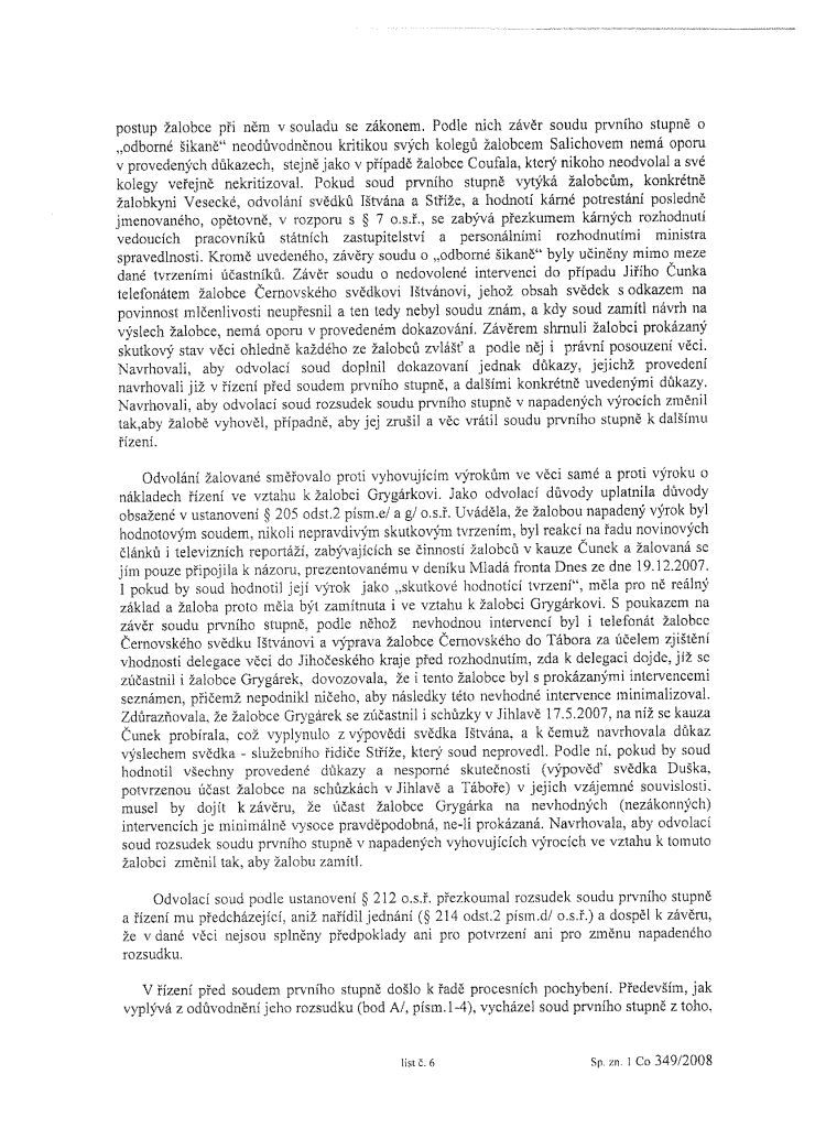 Usnesení Vrchního soudu v Praze v kauze justiční mafie, strana 6