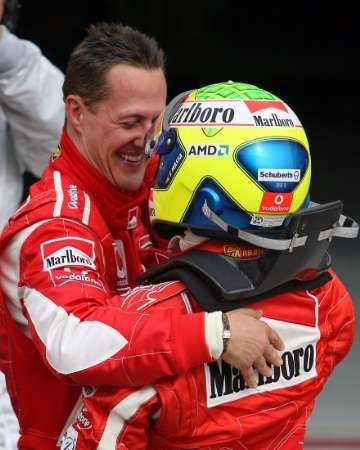 Michael Schumacher a Felipe Massa