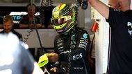 Lewis Hamilton z Mercedesu během VC Maďarska 2023