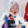 Americká lyžařka Mikaela Shiffrinová slaví vítězství ve slalomu na závodu Světového poháru v Záhřebu