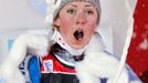 Americká lyžařka Mikaela Shiffrinová slaví vítězství ve slalomu na závodu Světového poháru v Záhřebu