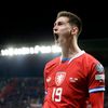Tomáš Čvančara slaví gól v kvalifikaci ME 2024 Česko - Polsko