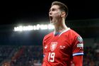 Tomáš Čvančara slaví gól v kvalifikaci ME 2024 Česko - Polsko