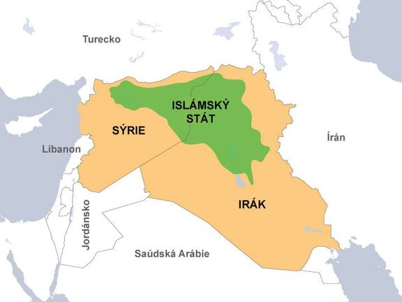 Islámský stát v roce 2014, kdy ovládal největší území. 