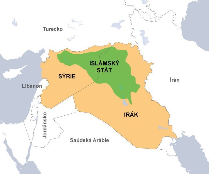 Islámský stát - mapa