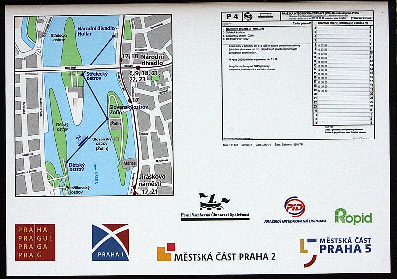 Pražské přívozy na Vltavě