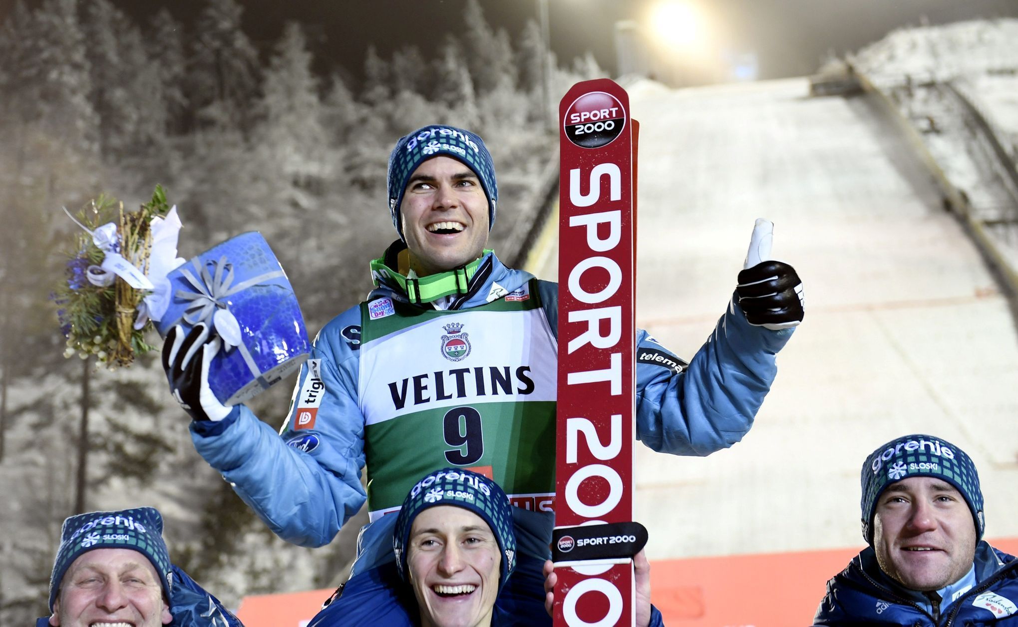 Slovinec Jernej Damjan, vítěz v Kuusamu 2017